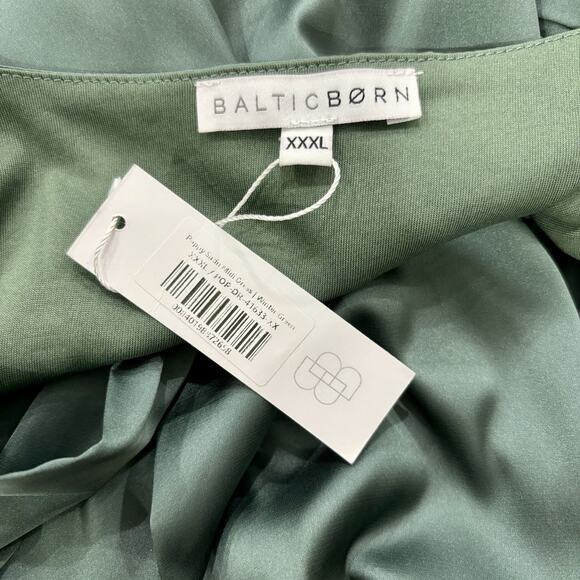 NWT Baltic Born Size 3XL Poppy Satin Midi Dress - Winter Green Event Wedding - Picture 3 of 6
